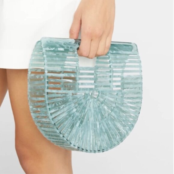 cult gaia Handbags - Cult Gaia Ark SEASPRAY color Acrylic Top Handle Bag
